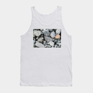 River stones in typical random pattern and type in New Zealand. Tank Top